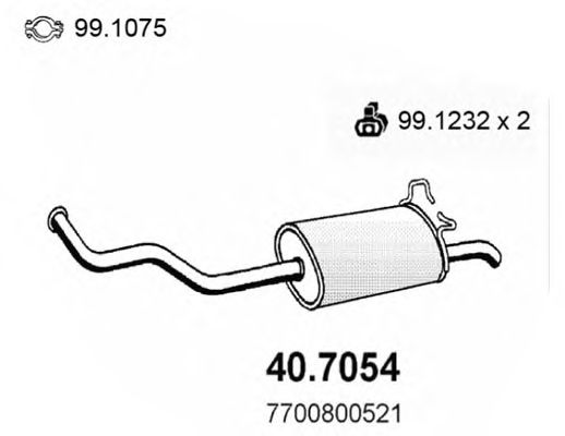 Глушитель ASSO 40.7054