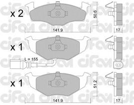 Тормозные колодки CIFAM 822-206-3