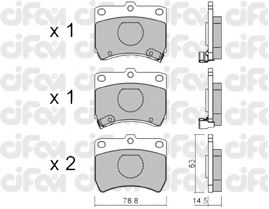 Тормозные колодки CIFAM 822-370-0