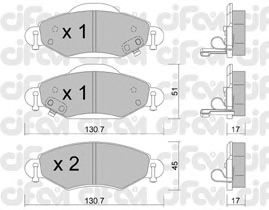 Тормозные колодки CIFAM 822-421-0