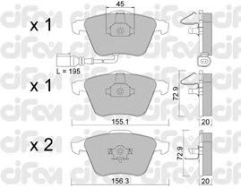 Тормозные колодки CIFAM 822-549-2