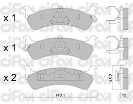 Тормозные колодки CIFAM 822-628-0