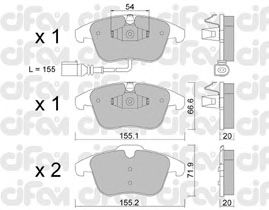 Тормозные колодки CIFAM 822-675-1