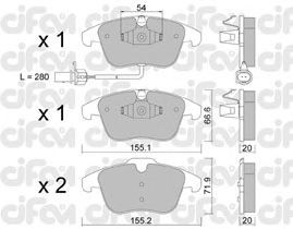 Тормозные колодки CIFAM 822-675-2
