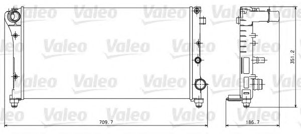 Радиатор, охлаждение двигателя VALEO 734924