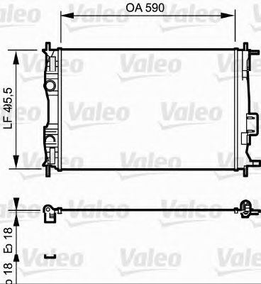 Радиатор, охлаждение двигателя VALEO 735119