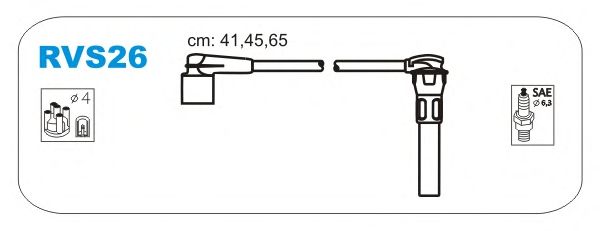 Комплект високовольтних проводів JANMOR RVS26