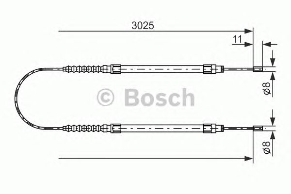 Трос ручника BOSCH 1 987 477 113