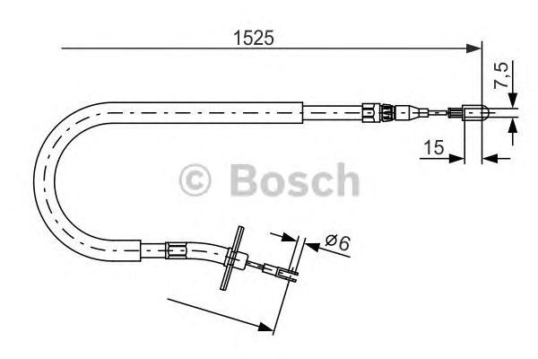 Трос ручника BOSCH 1 987 477 858