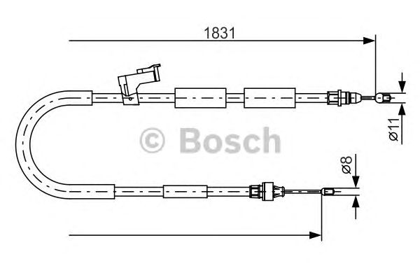 Трос ручника BOSCH 1 987 482 058