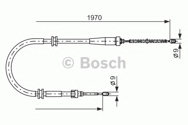 Трос ручника BOSCH 1 987 482 253