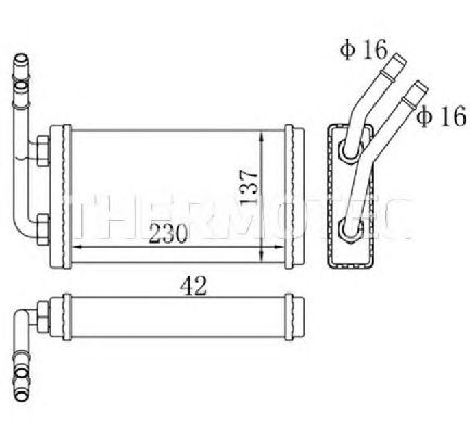 Радиатор отопителя THERMOTEC D6G010TT