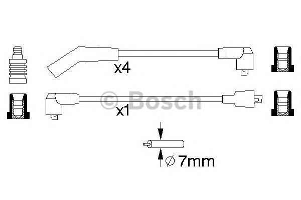 Комплект высоковольтных проводов BOSCH 0 986 356 772