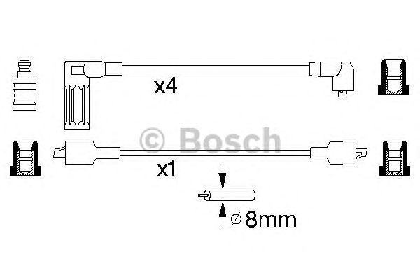 Комплект высоковольтных проводов BOSCH 0 986 356 857
