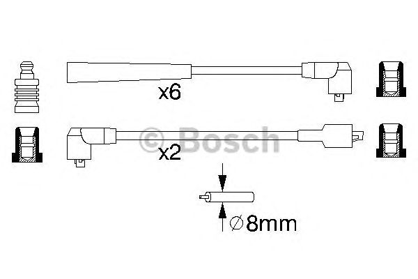 Комплект высоковольтных проводов BOSCH 0 986 356 858