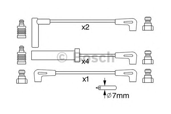 Комплект високовольтних проводів BOSCH 0 986 357 229