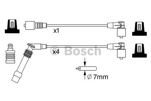 Комплект высоковольтных проводов BOSCH 0 986 357 247
