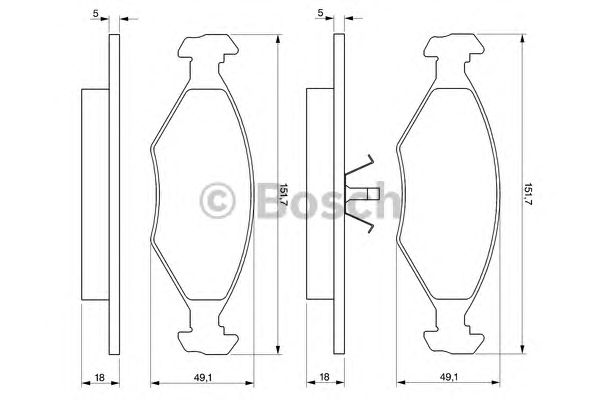 Тормозные колодки BOSCH 0 986 424 514