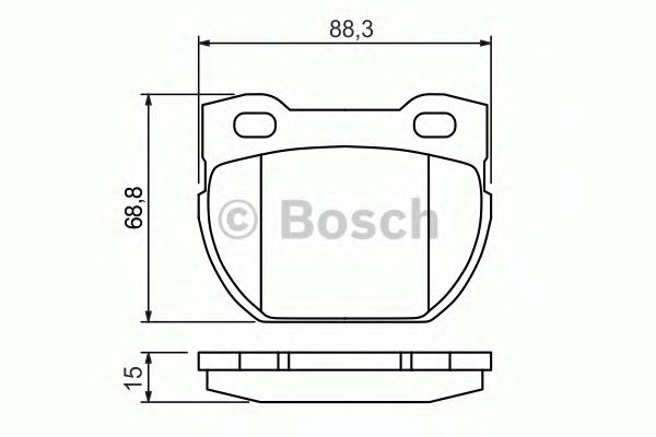 Тормозные колодки BOSCH 0 986 424 827