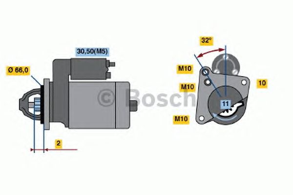 Стартер BOSCH 0 001 108 186