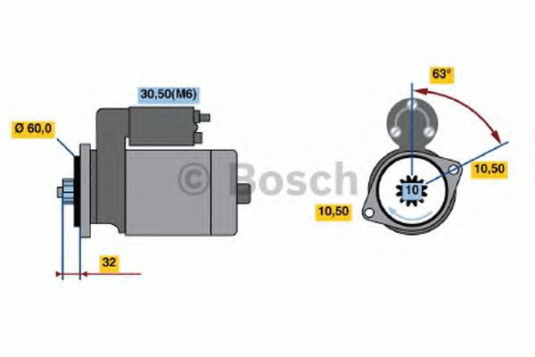 Стартер BOSCH 0 001 125 057