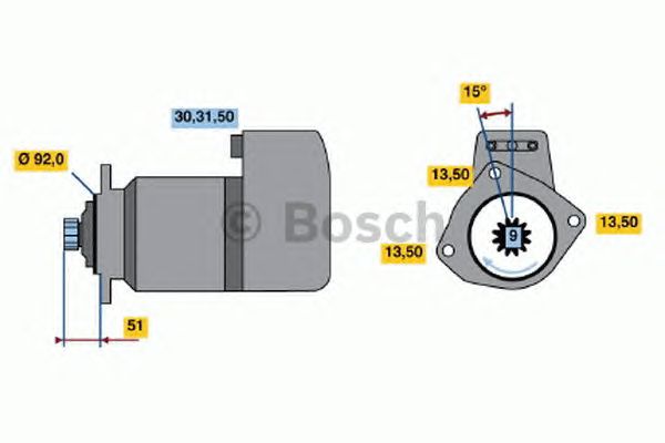 Стартер BOSCH 0 986 011 570
