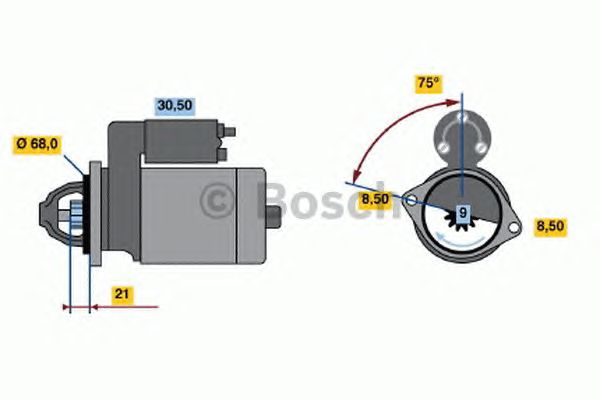 Стартер BOSCH 0 986 018 010