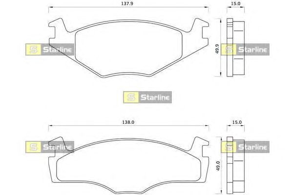 Тормозные колодки STARLINE BD S068