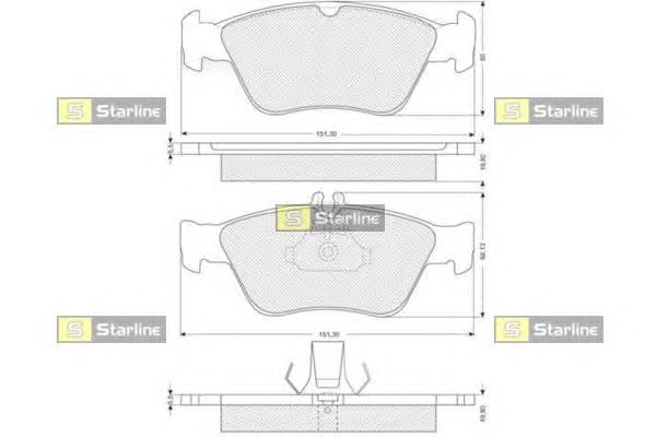 Тормозные колодки STARLINE BD S227