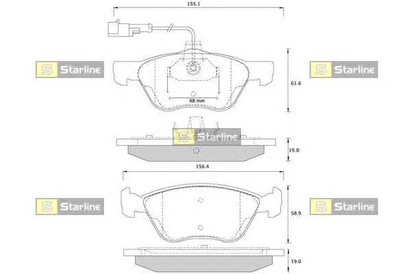Тормозные колодки STARLINE BD S259