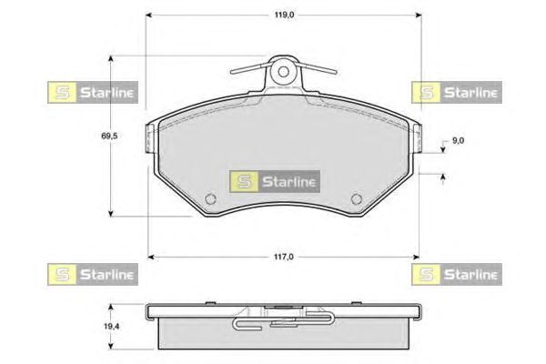 Тормозные колодки STARLINE BD S297