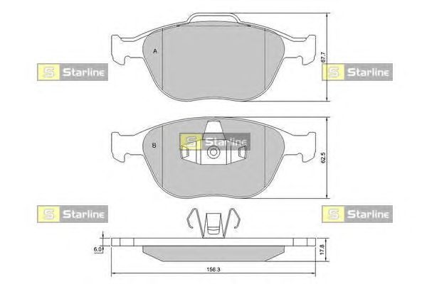 Тормозные колодки STARLINE BD S428