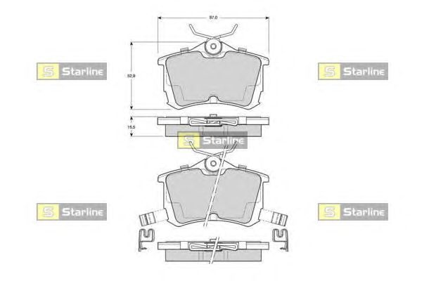Тормозные колодки STARLINE BD S443