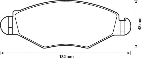 Тормозные колодки BENDIX 571930B
