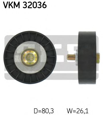 Направляющий / паразитный ролик  поликлинового ремня SKF VKM 32036
