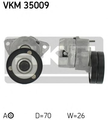 Натяжной ролик поликлинового ремня SKF VKM 35009