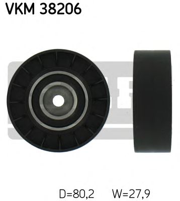 Направляющий / паразитный ролик  поликлинового ремня SKF VKM 38206