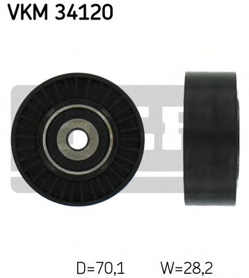 Направляющий / паразитный ролик  поликлинового ремня SKF VKM 34120