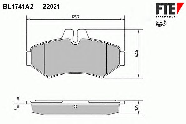 Гальмівні колодки FTE BL1741A2