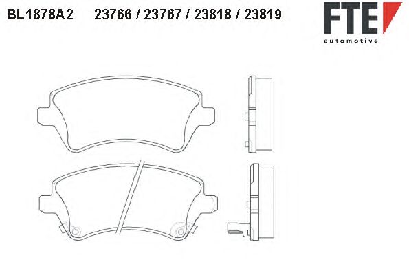 Тормозные колодки FTE BL1878A2