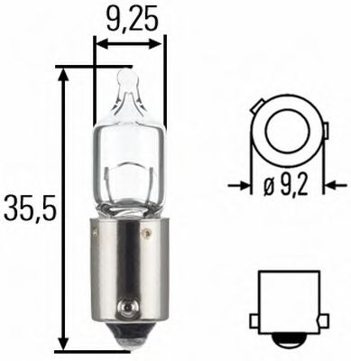 Лампа накаливания HELLA 8GH 007 643-121 (фара заднего хода, задний габаритный огонь, стояночные огни / габаритные фонари, фара дневного освещения)