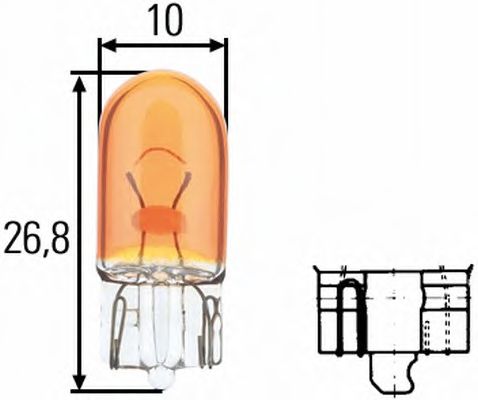 Лампа накаливания HELLA 8GP 003 594-541 (фонарь указателя поворота, стояночный / габаритный огонь)