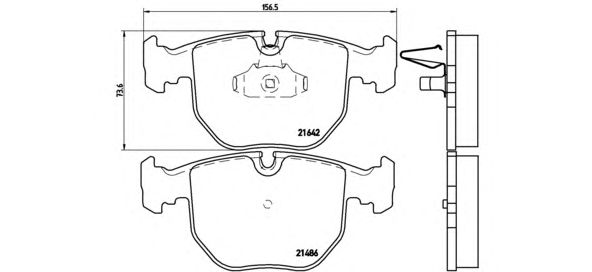 Тормозные колодки BREMBO P 06 048