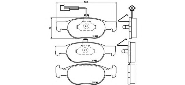 Тормозные колодки BREMBO P 23 057