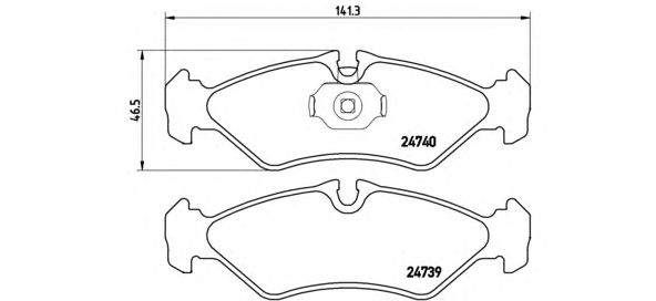 Тормозные колодки BREMBO P 50 081