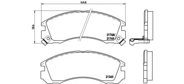 Тормозные колодки BREMBO P 54 017