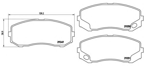 Гальмівні колодки BREMBO P 54 043