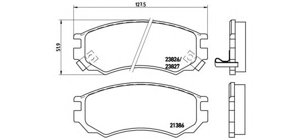 Тормозные колодки BREMBO P 56 055