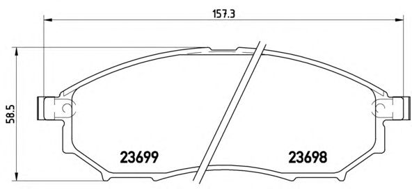 Тормозные колодки BREMBO P 56 058