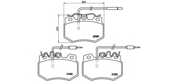 Тормозные колодки BREMBO P 61 031